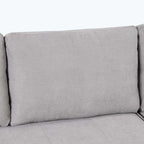 Modern L-Shape 3 Seat Reversible Sectional Couch,with Storage Chaise and 2 Stools