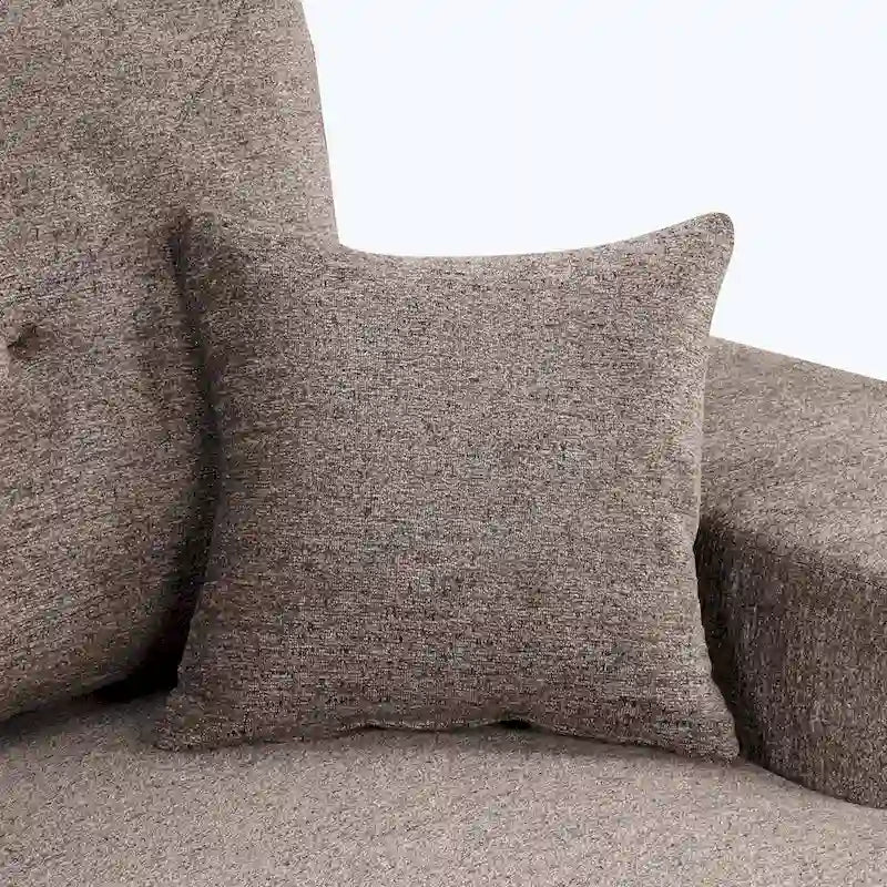 Modern L-Shape 3 Seat Reversible Sectional Couch,with Storage Chaise and 2 Stools