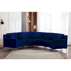 136 Velvet Semicircle couch Modular Curve Sectional Sofa