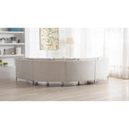 136 Velvet Semicircle couch Modular Curve Sectional Sofa