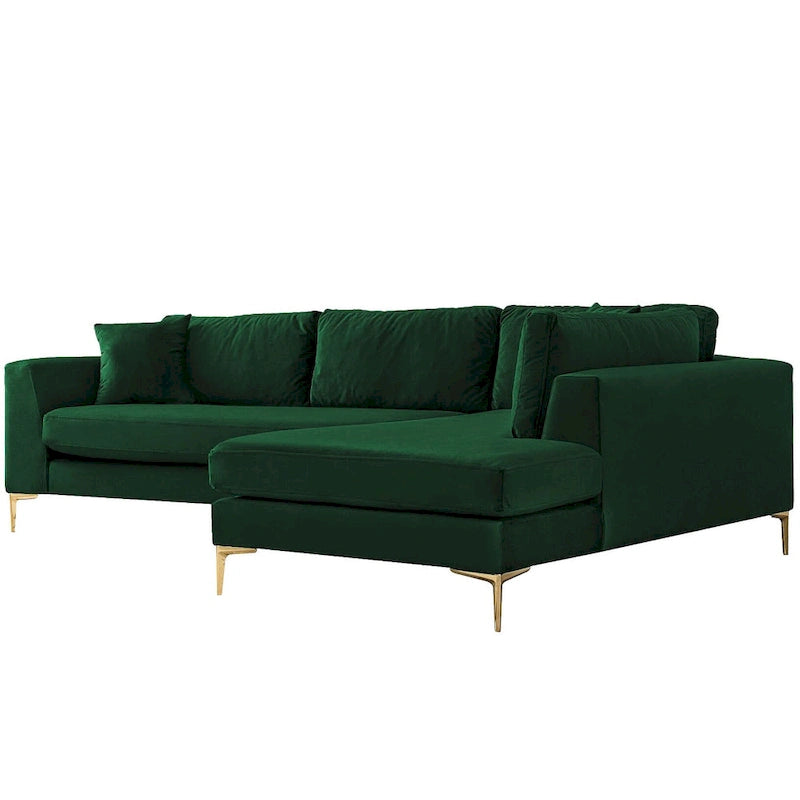 Mae Mid Century Modern Velvet Corner Sectional Sofa