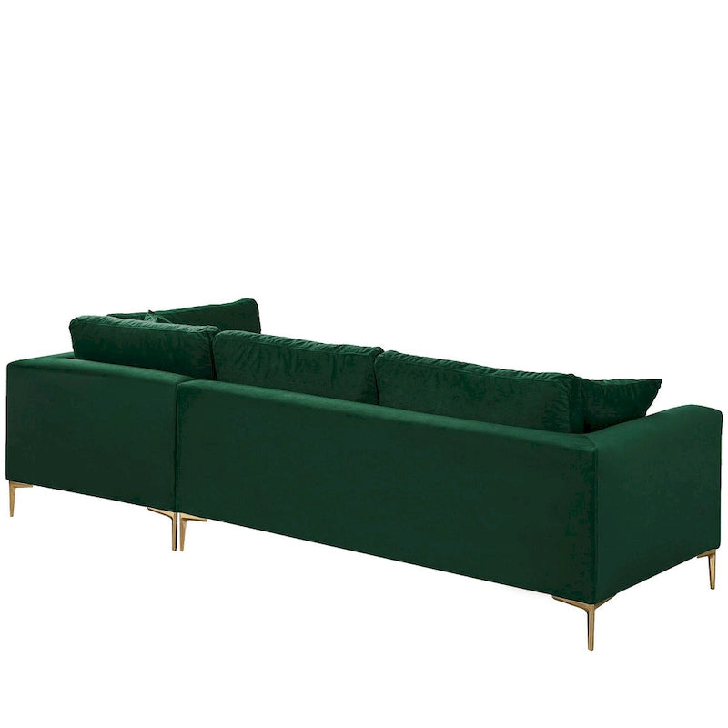 Mae Mid Century Modern Velvet Corner Sectional Sofa