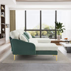 Ouyessir U-Shape Sectional Sofa 4-Seat Couch with Double Chaise Lounge