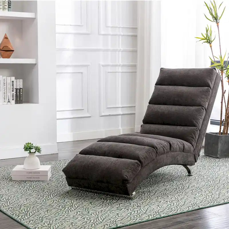 Modern Tufted Oversized Chaise Lounge Massage Chair For Living Room, Bedroom