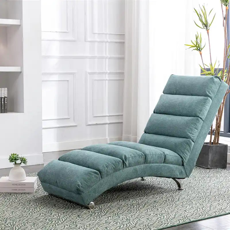 Modern Tufted Oversized Chaise Lounge Massage Chair For Living Room, Bedroom