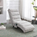 Modern Tufted Oversized Chaise Lounge Massage Chair For Living Room, Bedroom
