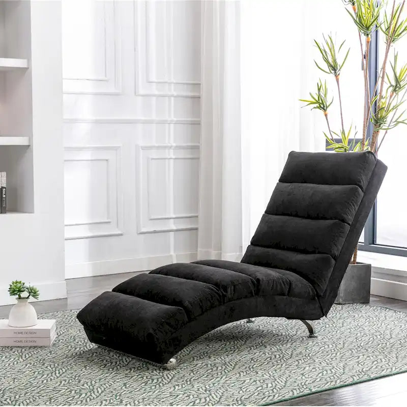 Modern Tufted Oversized Chaise Lounge Massage Chair For Living Room, Bedroom