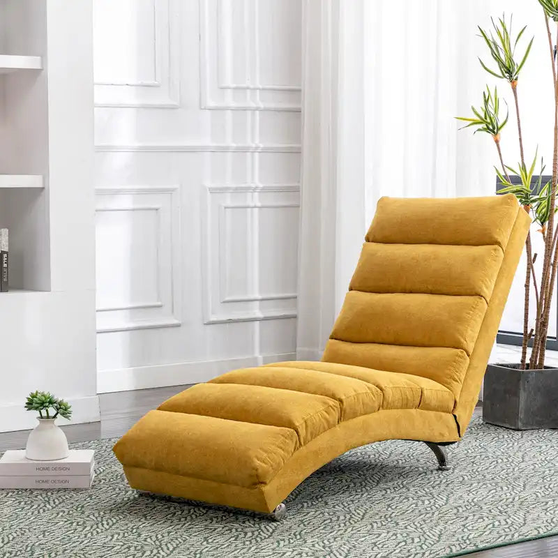 Modern Tufted Oversized Chaise Lounge Massage Chair For Living Room, Bedroom