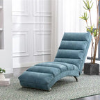 Modern Tufted Oversized Chaise Lounge Massage Chair For Living Room, Bedroom
