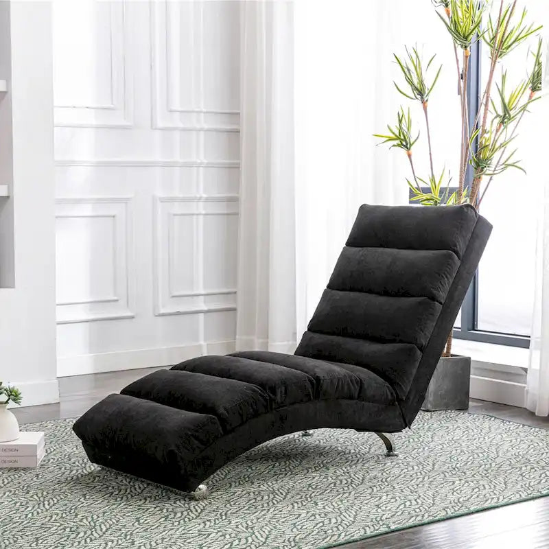 Modern Tufted Oversized Chaise Lounge Massage Chair For Living Room, Bedroom