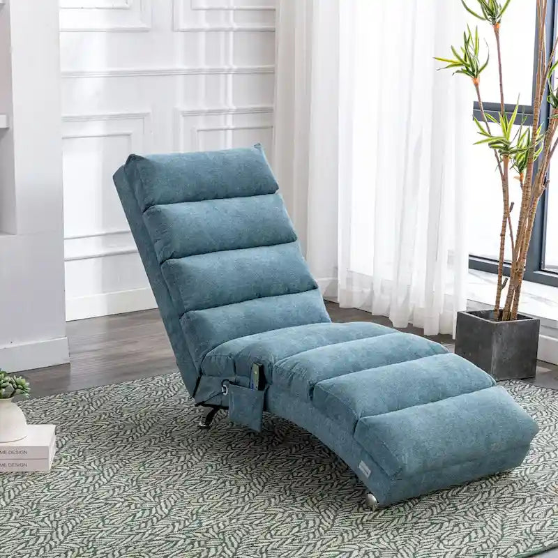 Modern Tufted Oversized Chaise Lounge Massage Chair For Living Room, Bedroom
