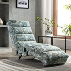Modern Tufted Oversized Chaise Lounge Massage Chair For Living Room, Bedroom
