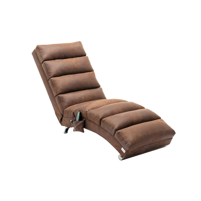 Modern Tufted Oversized Chaise Lounge Massage Chair For Living Room, Bedroom