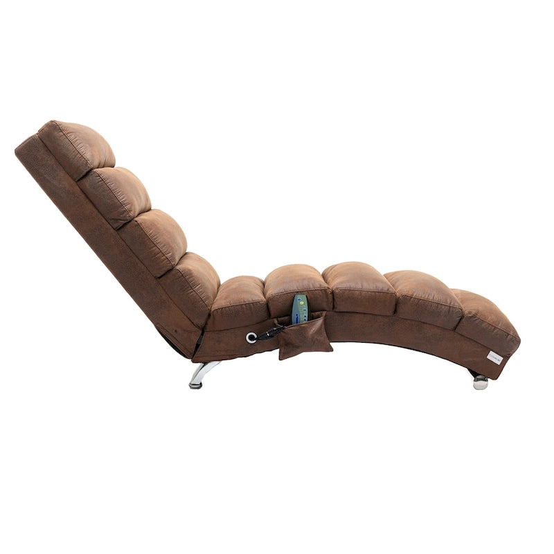 Modern Tufted Oversized Chaise Lounge Massage Chair For Living Room, Bedroom