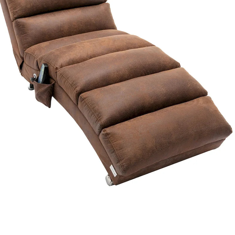 Modern Tufted Oversized Chaise Lounge Massage Chair For Living Room, Bedroom