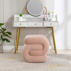 Modern S-shape Ottoman Makeup Stool Footstool for Living Room,Bedroom