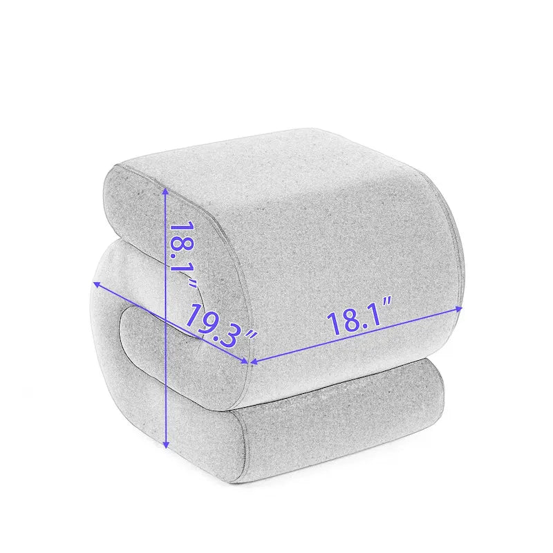 Modern S-shape Ottoman Makeup Stool Footstool for Living Room,Bedroom