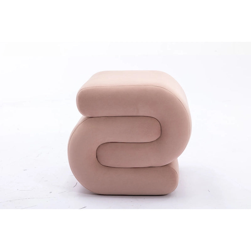Modern S-shape Ottoman Makeup Stool Footstool for Living Room,Bedroom