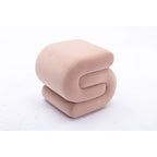 Modern S-shape Ottoman Makeup Stool Footstool for Living Room,Bedroom
