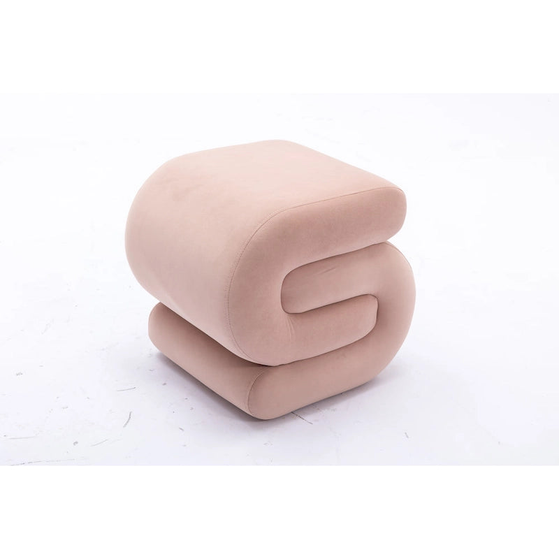 Modern S-shape Ottoman Makeup Stool Footstool for Living Room,Bedroom