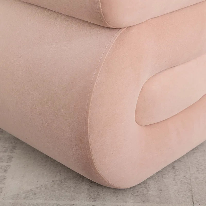 Modern S-shape Ottoman Makeup Stool Footstool for Living Room,Bedroom