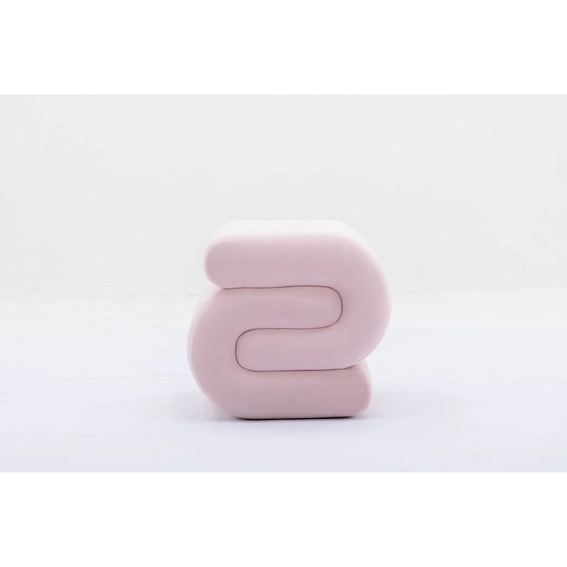 Modern S-shape Ottoman Makeup Stool Footstool for Living Room,Bedroom