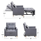 Aukfa Sleeper Chair Bed Convertible Single Sofa Chair with Pillow