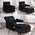 Aukfa Sleeper Chair Bed Convertible Single Sofa Chair with Pillow
