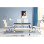 Luxury Velvet Bench Button Tufted Upholstered Dining Bench with Polished Metal Legs