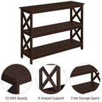 Yaheetech X-Design 3 Tiers Wooden Entryway Console Table