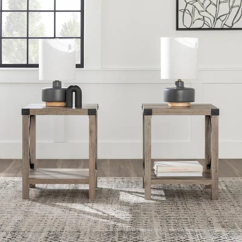 Middlebrook Kujawa 18-inch X-side Accent Table (Set of 2)