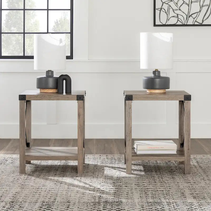 Middlebrook Kujawa 18-inch X-side Accent Table (Set of 2)