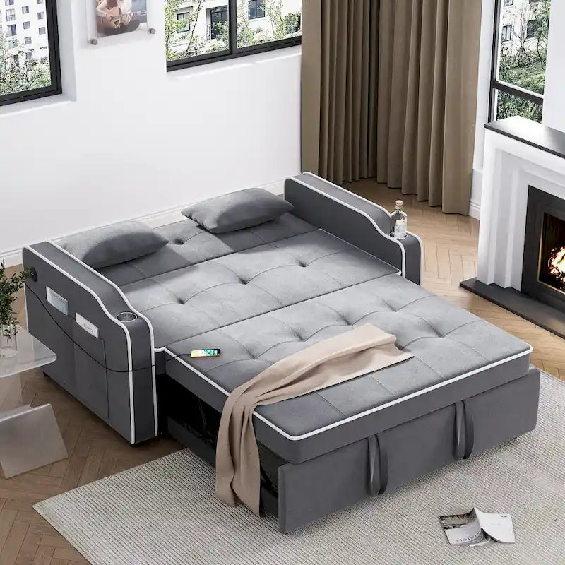 Ouyessir 3 in 1 Multi-Functional Convertible Sleeper Sofa Bed