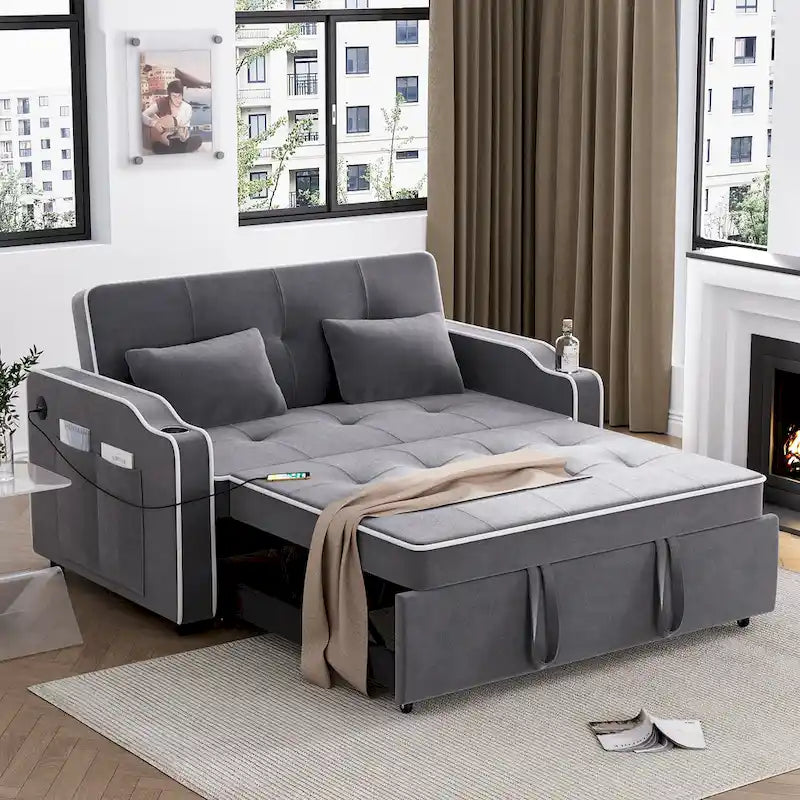 Ouyessir 3 in 1 Multi-Functional Convertible Sleeper Sofa Bed
