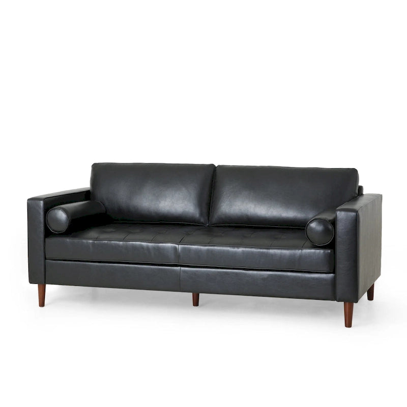 Malinta Contemporary Tufted 3 Seater Sofa by Christopher Knight Home - 82.25 L x 33.00 W x 33.00 H