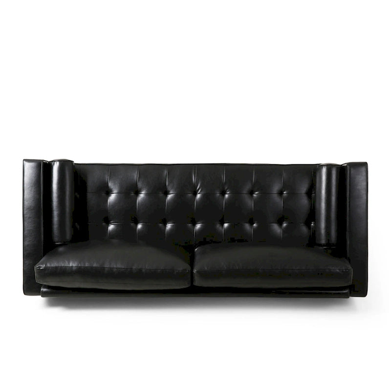 Malinta Contemporary Tufted 3 Seater Sofa by Christopher Knight Home - 82.25 L x 33.00 W x 33.00 H