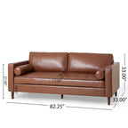 Malinta Contemporary Tufted 3 Seater Sofa by Christopher Knight Home - 82.25 L x 33.00 W x 33.00 H