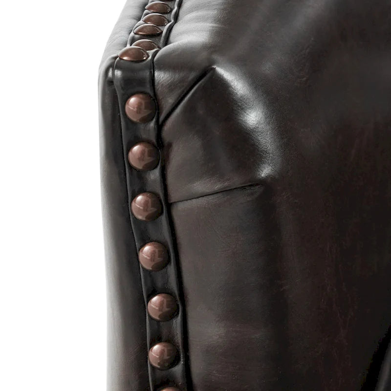 Tafton Oversized Brown Leather Tufted Club Chair by Christopher Knight Home