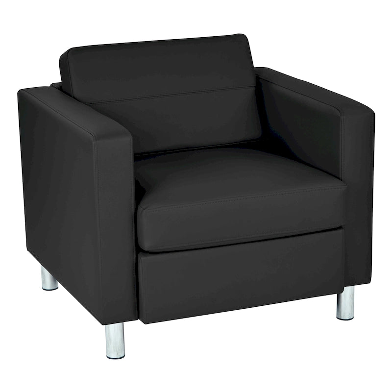Pacific Arm Accent Chair with Chrome Legs