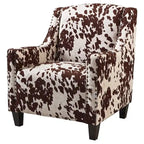 Elysabeth Cow Print Velvet Club Chair by Christopher Knight Home - 32.75L x 29.25W x 37.5H