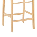 Fully Assembled Woven Leather Counter Height Bar Stools - 18.9W x 18.9D x 38.2H