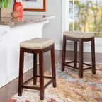Linon Willamette Backless Saddle-seat Counter Stool