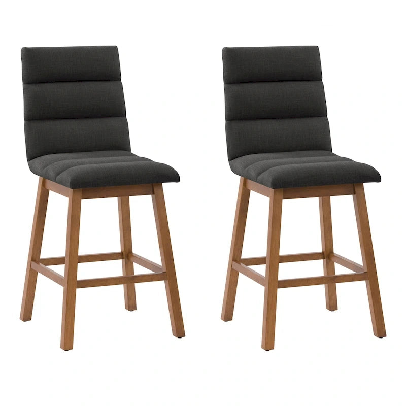 Lilibet Upholstered Counter Height Bar Stools, Set of 2