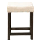 Heatherbrook Charcoal and Ash Upholstered Console Stool