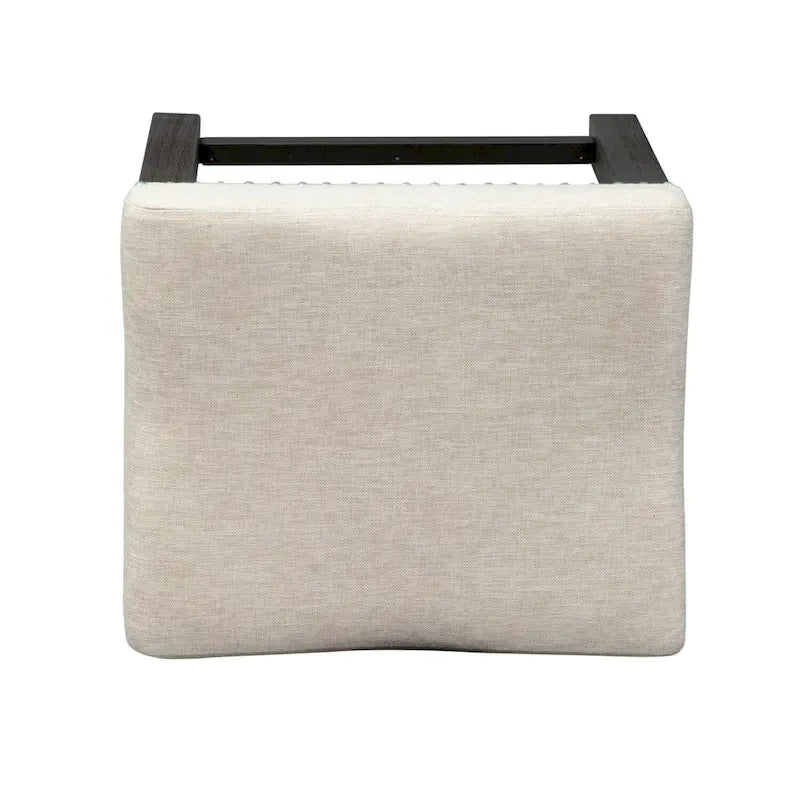 Heatherbrook Charcoal and Ash Upholstered Console Stool