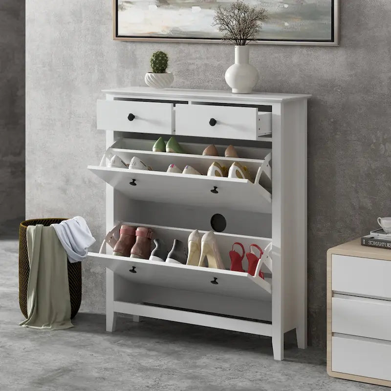 Shoe Cabinet Freestanding Storage Cabinet Shoe Rack Storage Organizer