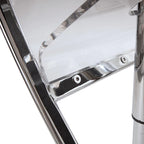 Napoli Clear Acrylic Height Adjustable Bar Stool - Modern Transparent Swivel Counter Height Chair for Kitchen or Home Bar