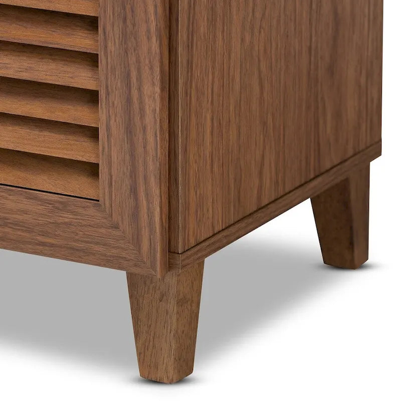 Contemporary 5-shelf/1-drawer Wood Shoe Storage Cabinet