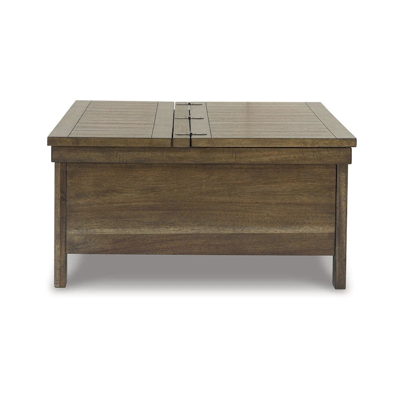 Signature Design by Ashley Moriville Brown Lift Top Cocktail Table - 36W x 36D x 18H