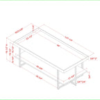 Alivia Rustic Black 47-inch Steel 1-Shelf Coffee Table by Furniture of America